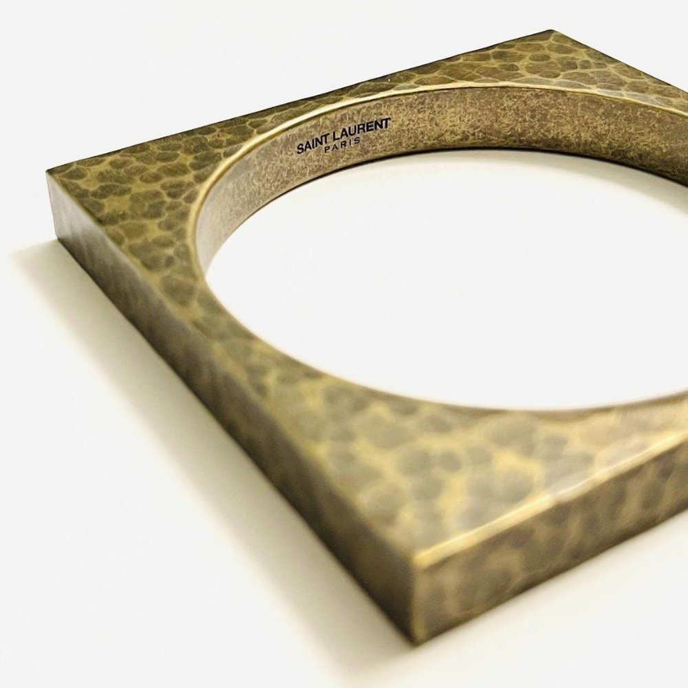 Saint Laurent Paris Bronze Square Bracelet